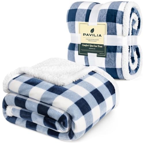 Checkered sherpa blanket couch - checkered,