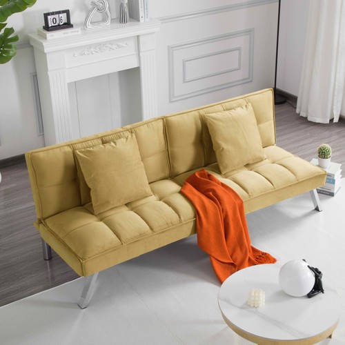 Classic velvet futon sofa - classic,